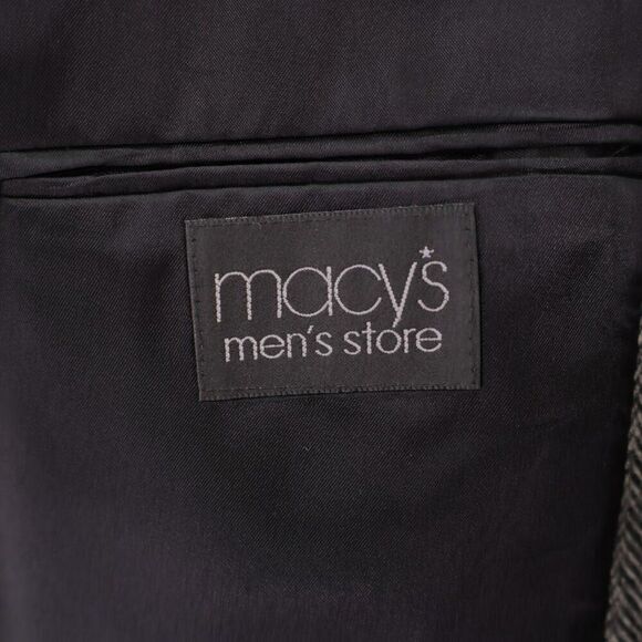 DAMAGED Christopher Hayes Tweed Wool Gray Herringbone 2 Button Sport‎ Coat 42R - Picture 10 of 14